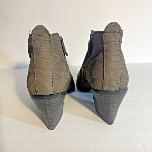 Eileen Fisher Boots Sz 8.5 Bootie Vero Cucio Lagenlook Suede Brown Grey Earthy - Picture 5 of 14